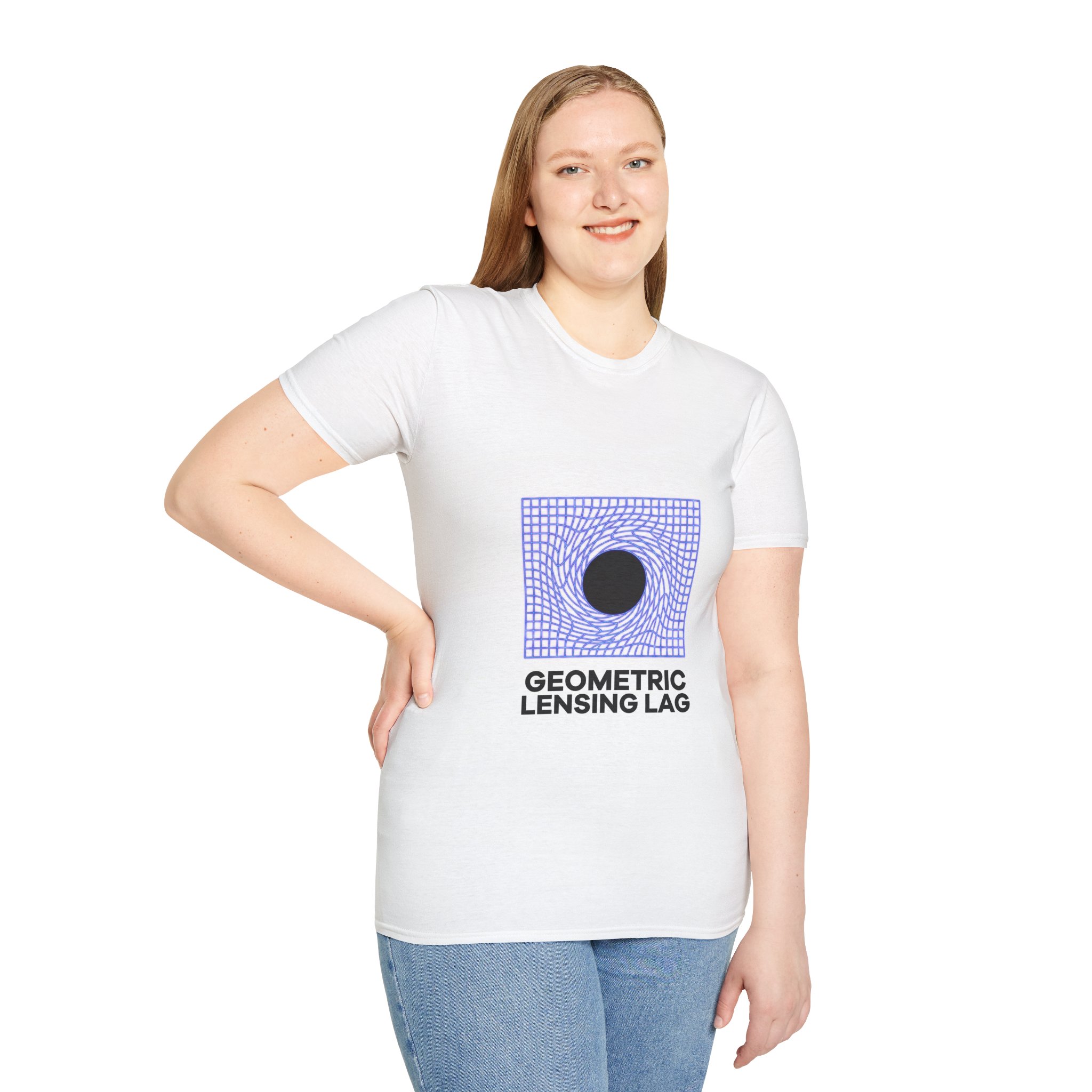 Geometric Lensing Lag T‑Shirt – Optical Wave Graphic Tee - Image 5